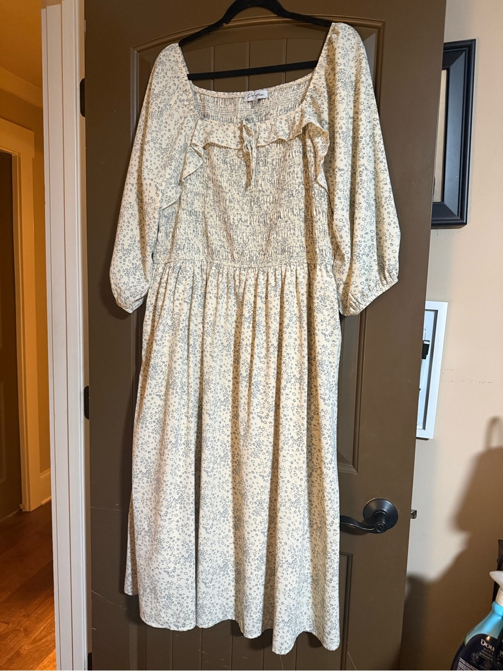 Polygram Smocked Floral Midi Dress – Women’s Size 2XL